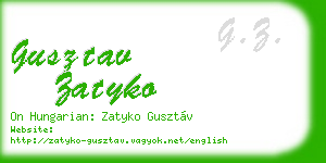 gusztav zatyko business card