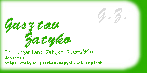 gusztav zatyko business card